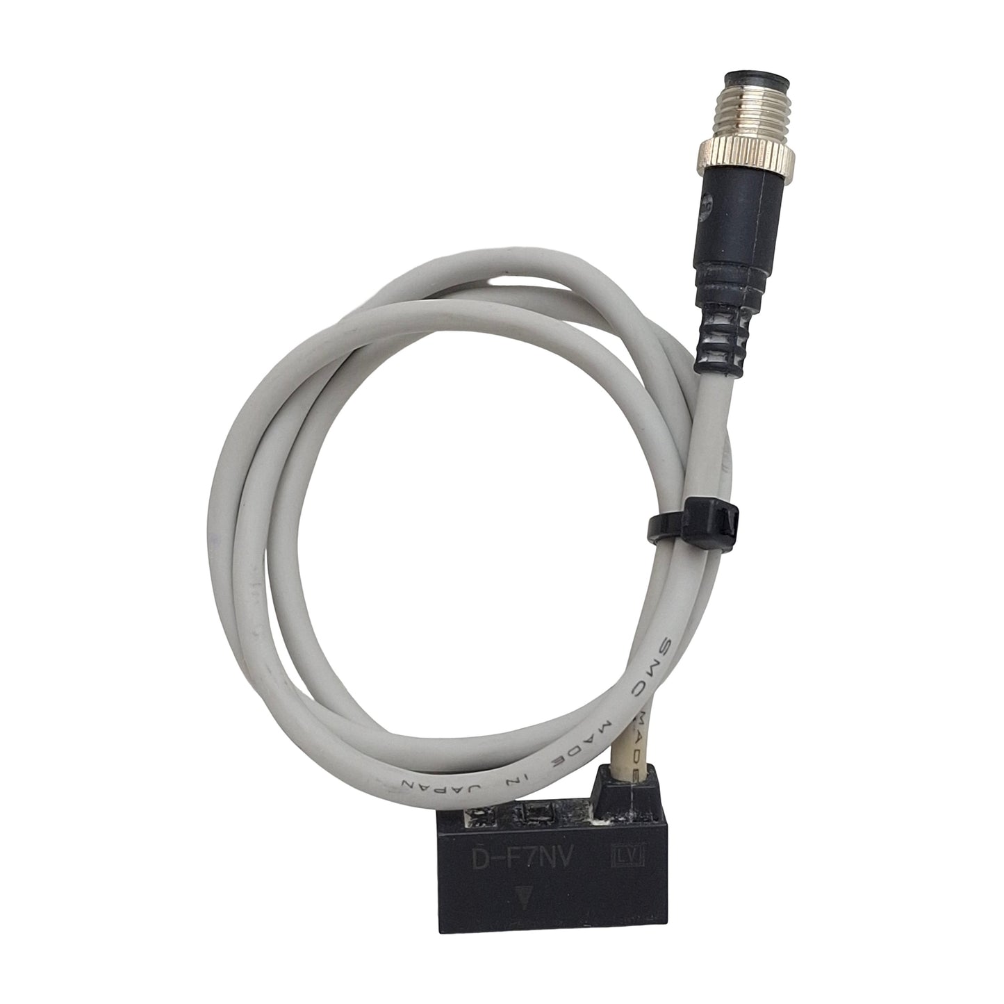 Used SMC D-F7NVSAPC Solid-State Auto Switch, NPN, 4.5-28VDC 10mA, 3-Pin M8 Male, 0.5m