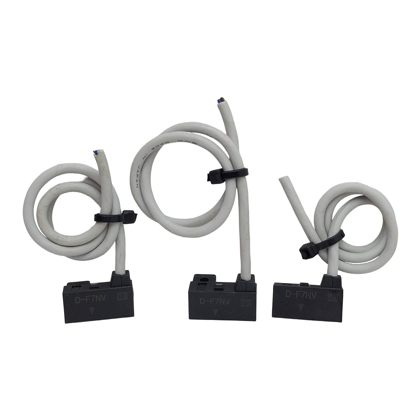 Used Lot of 3 SMC D-F7NV Solid-State Auto Switch, NPN 28VDC 10mA, 3-Wire Leads, 0.25m