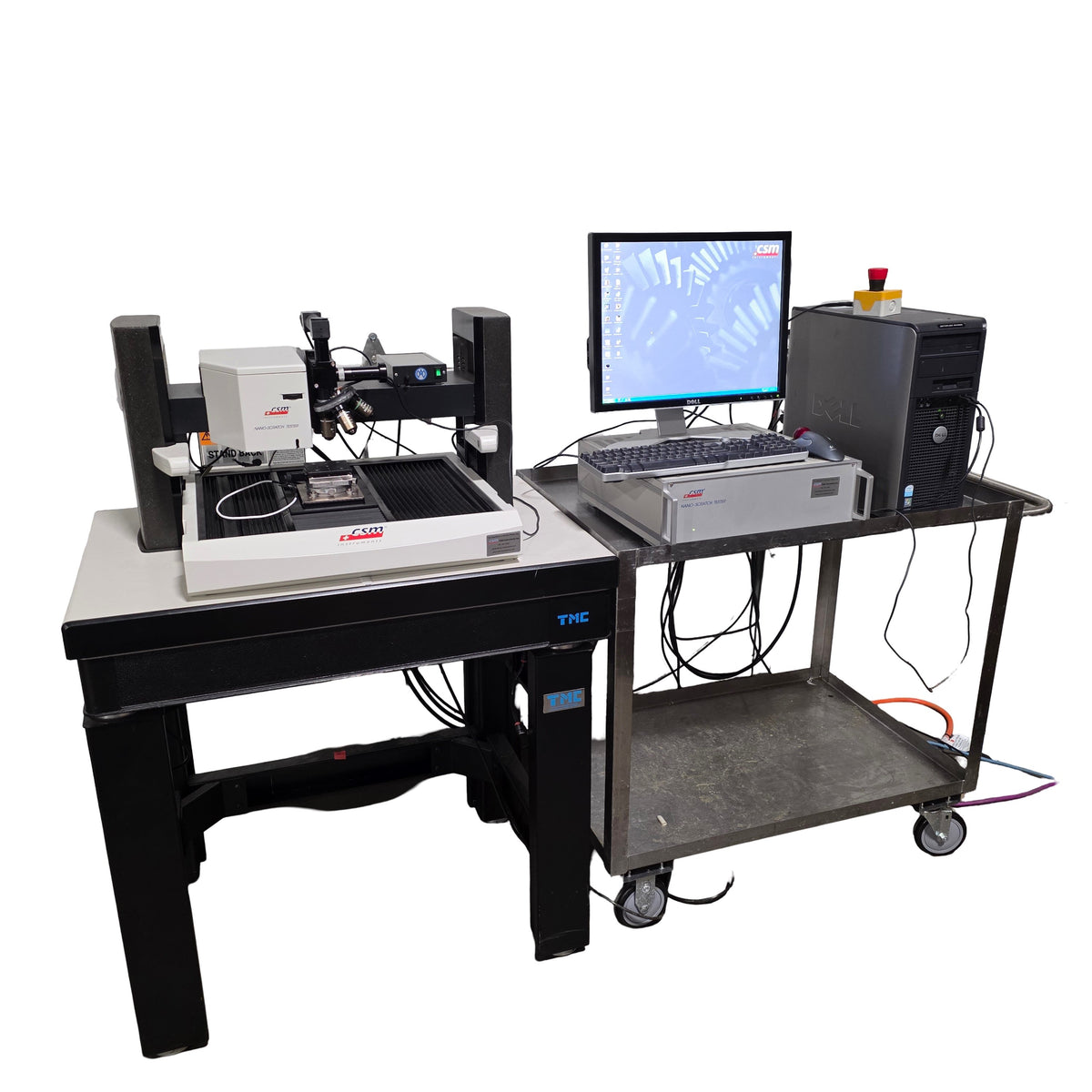 Used CSM Instruments Open Platform With Nano Scratch Testing System 10μN to 1N 120VAC