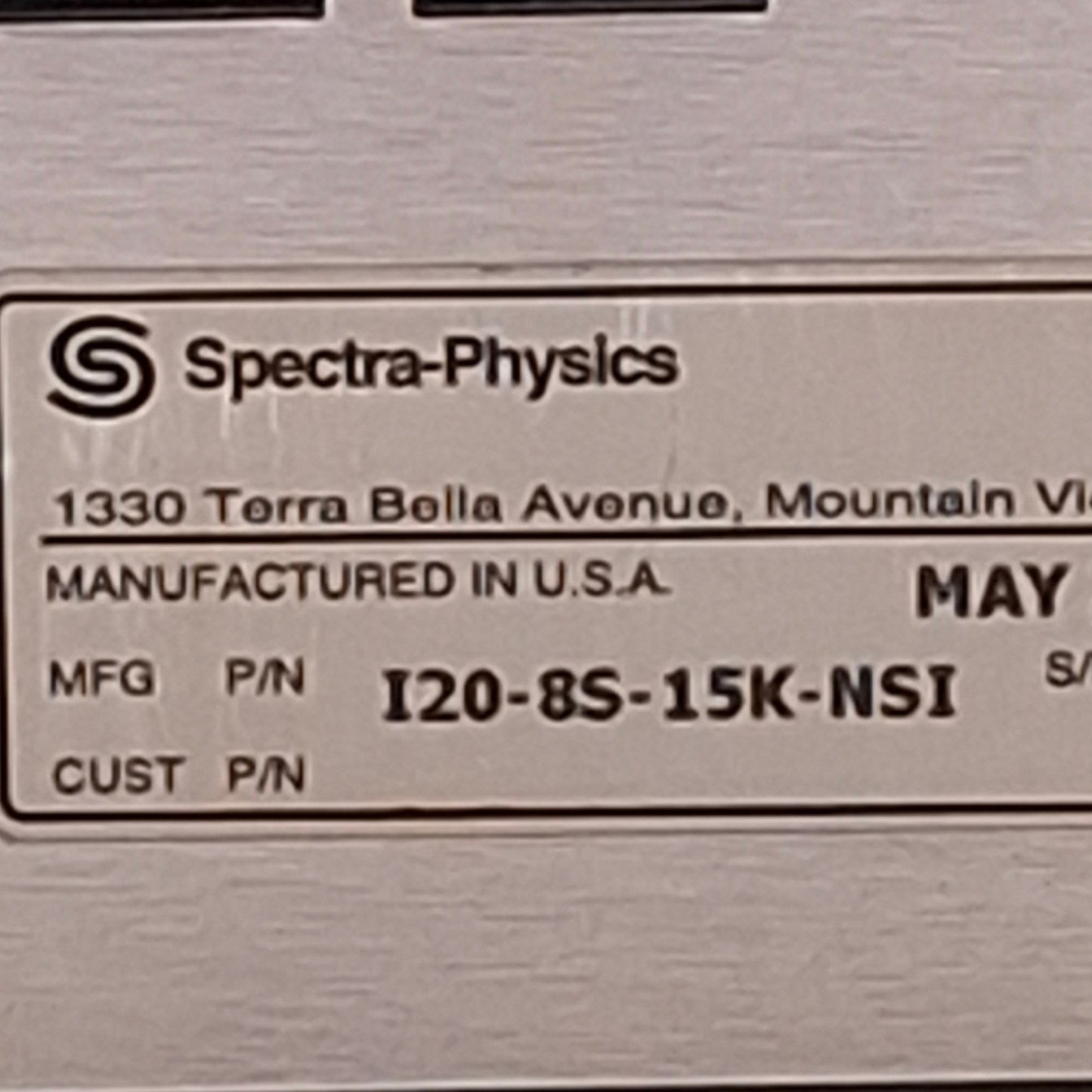 Used Spectra Physics I20-8S-15K-NSI Integra Diode Fiber Laser 15W 810nm 120/240VAC