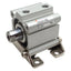 Used SMC CDQ2L40-10DZ Pneumatic Compact Cylinder, ø40mm Bore, 10mm Stroke, 1/8in NPT