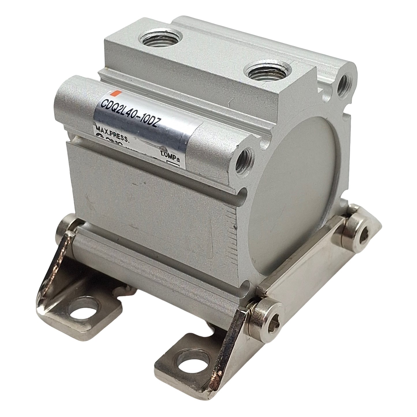 Used SMC CDQ2L40-10DZ Pneumatic Compact Cylinder, ø40mm Bore, 10mm Stroke, 1/8in NPT
