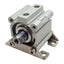 Used SMC CDQ2L40-10DZ Pneumatic Compact Cylinder, ø40mm Bore, 10mm Stroke, 1/8in NPT