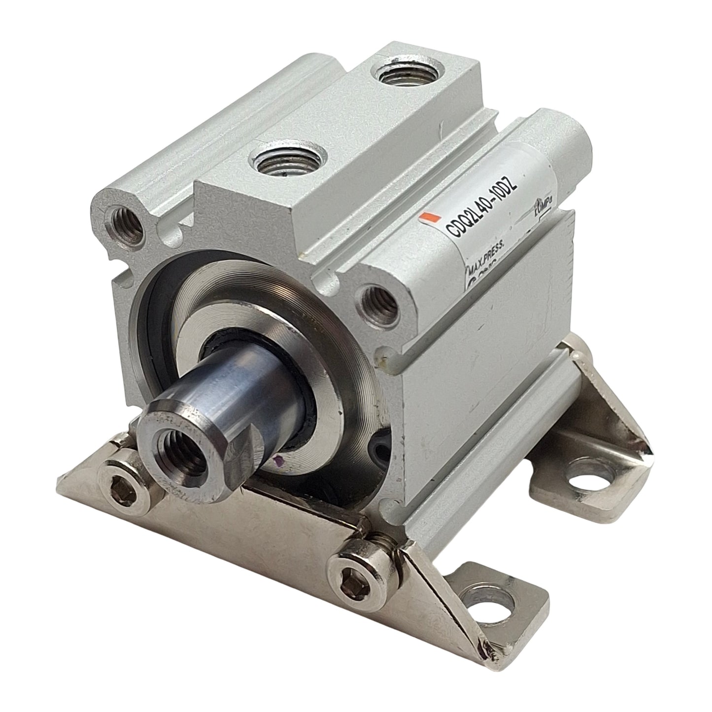 Used SMC CDQ2L40-10DZ Pneumatic Compact Cylinder, ø40mm Bore, 10mm Stroke, 1/8in NPT
