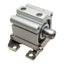 Used SMC CDQ2L40-10DZ Pneumatic Compact Cylinder, ø40mm Bore, 10mm Stroke, 1/8in NPT