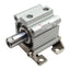 Used SMC CDQ2L40-10DZ Pneumatic Compact Cylinder, ø40mm Bore, 10mm Stroke, 1/8in NPT
