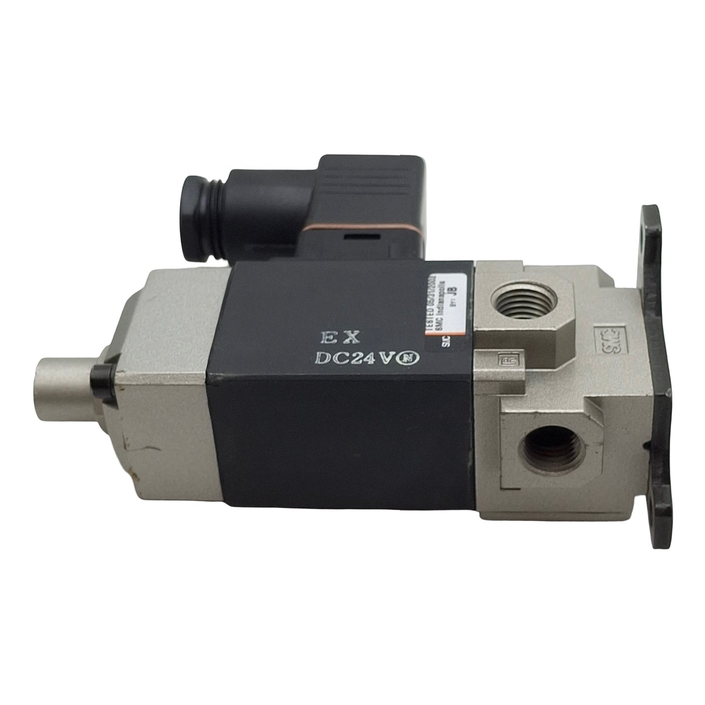 Used SMC NVS3115-0252DP Solenoid Valve, 3-Way, Rc1/4, 150psi Max, 24VDC Coil
