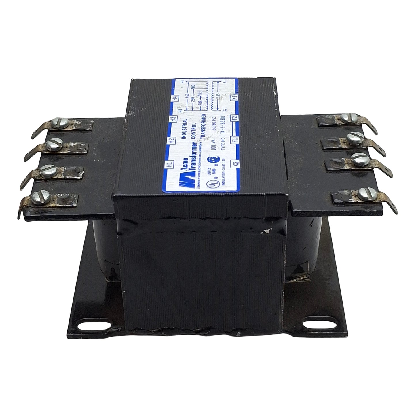 Used Acme TA-2-69301 Transformer, 1-PH 100VA, 208/230/460VAC Pri, 115VAC Sec