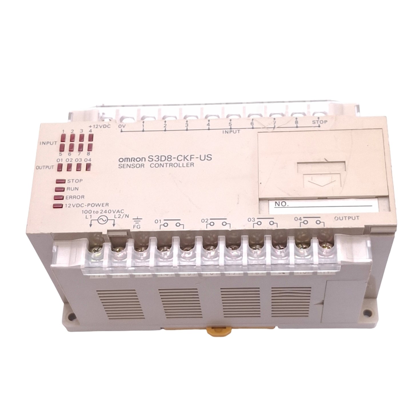 Used Omron S3D8-CKF-US Sensor Controller, 12-Point, 8-In 4-Out, 12VDC 100-240VAC