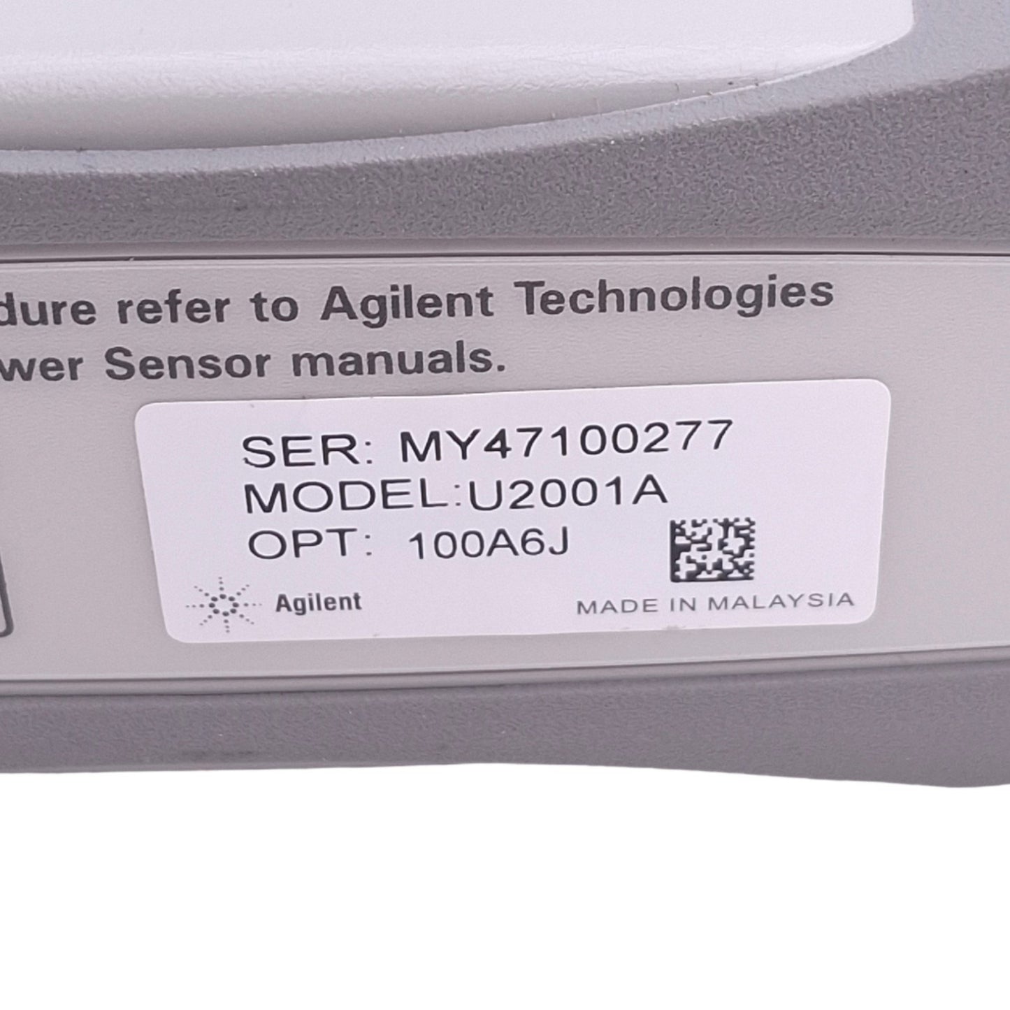 Used Agilent U2001A USB Power Sensor, 10MHz-18GHz, 1nW-100mW, USB Mini B, 20VDC