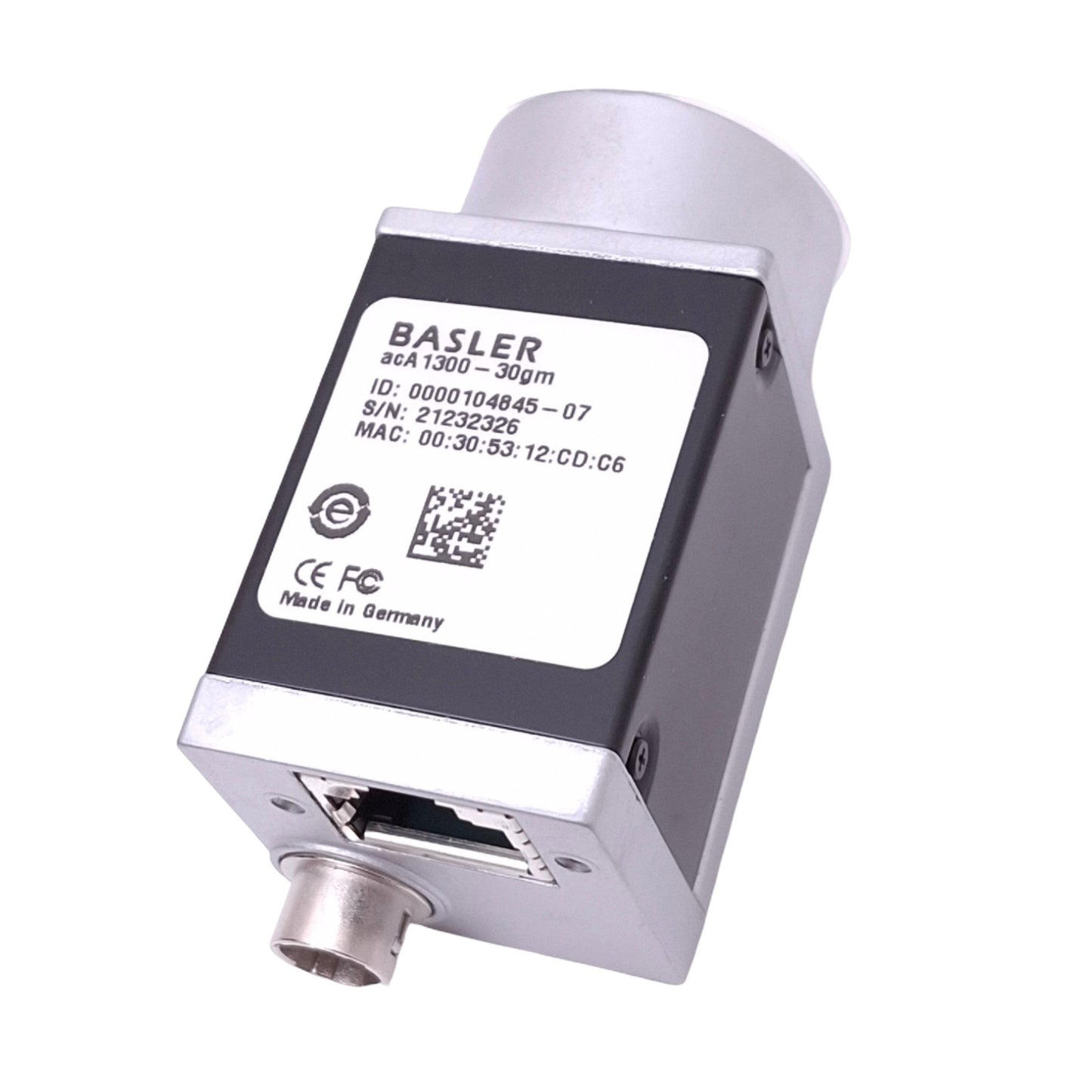 New Basler acA1300-30gm 1.3MP GigE Camera, 1/3in CCD, 1296x966 30fps, 12VDC, RJ45