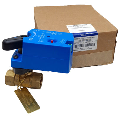 New Johnson Controls VG1241BL+9T4GGA Electric Ball Valve, 3/4in NPT, 200psi, 24VAC