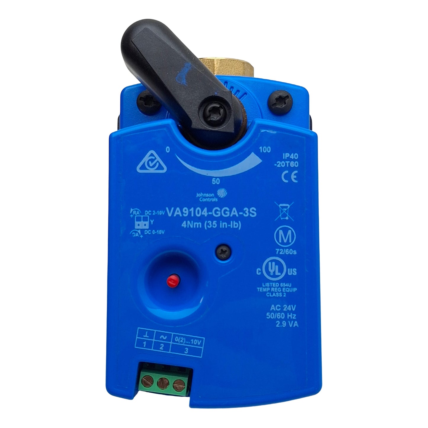 New Johnson Controls VG1241BL+9T4GGA Electric Ball Valve, 3/4in NPT, 200psi, 24VAC