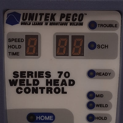 Used Amada Miyachi Unitek Peco Series 70 Weld Head Control Unit, 100-240VAC