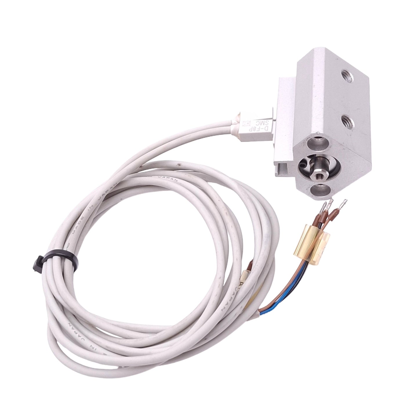 Used SMC CDQ2B12-10D Cylinder w/ Auto Switch Cable, ø12mm Bore, 10mm Stroke, 1.0MPa