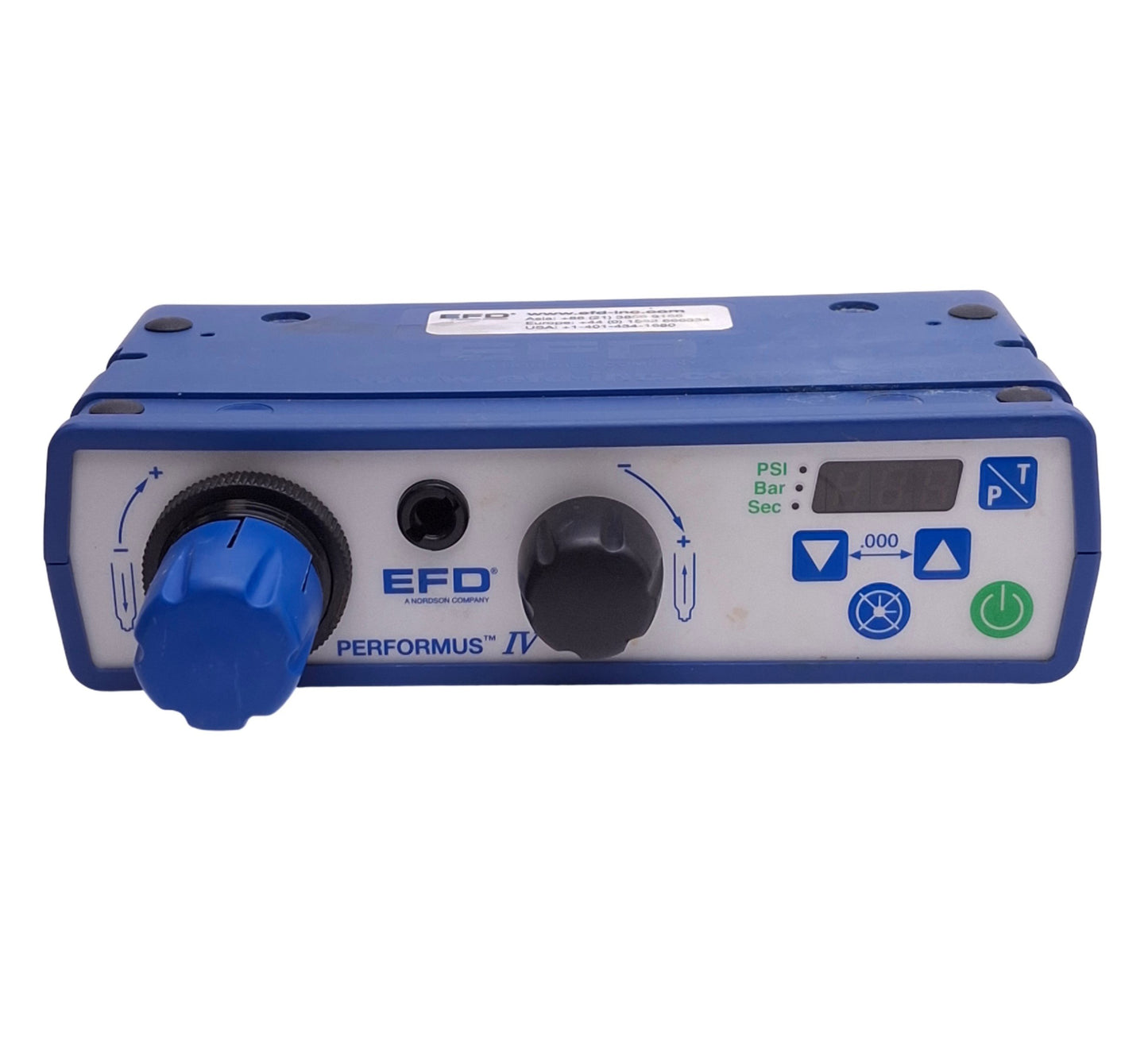 Used Nordson EFD 7012333 PERFORMUS IV Fluid Dispenser, 100psi Max, 0-99.9s, 24VDC