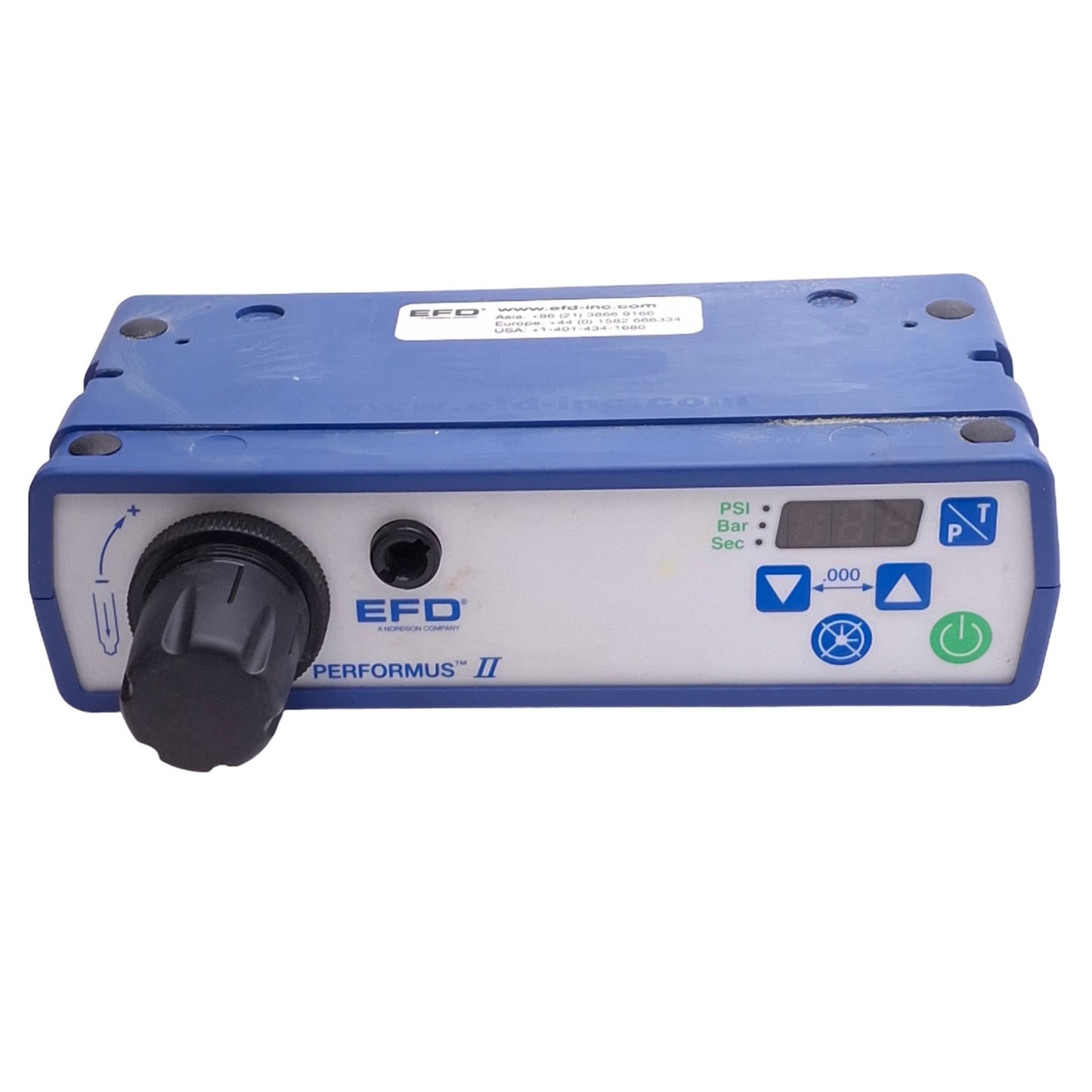 Used Nordson EFD 7012331 PERFORMUS II Fluid Dispenser, 100psi Max, 0-99.9s, 24VDC