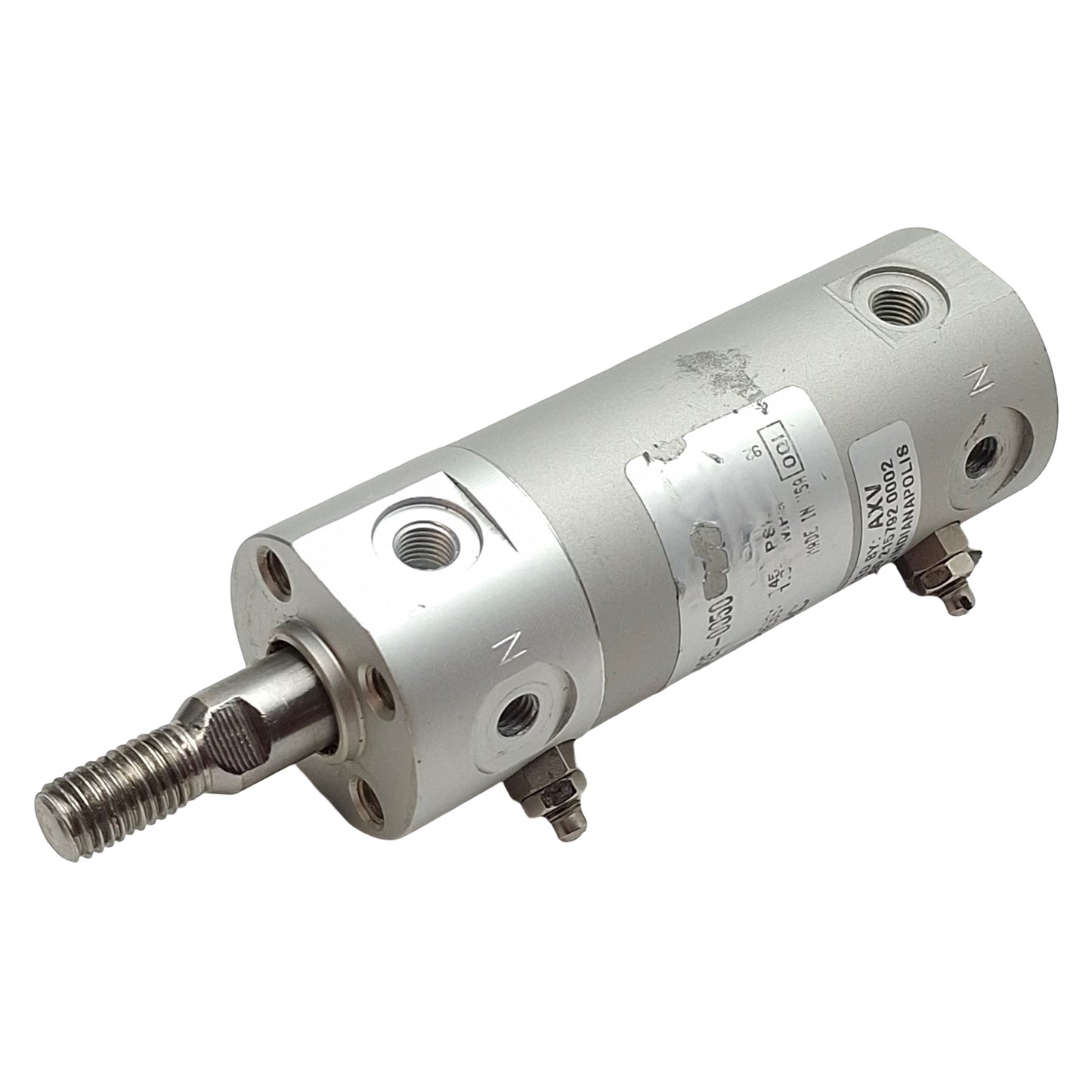 Used SMC NCDGBA25-0050 Pneumatic Cylinder, ø1in Bore, 1/2in Stroke, #10-32UNF, 145psi