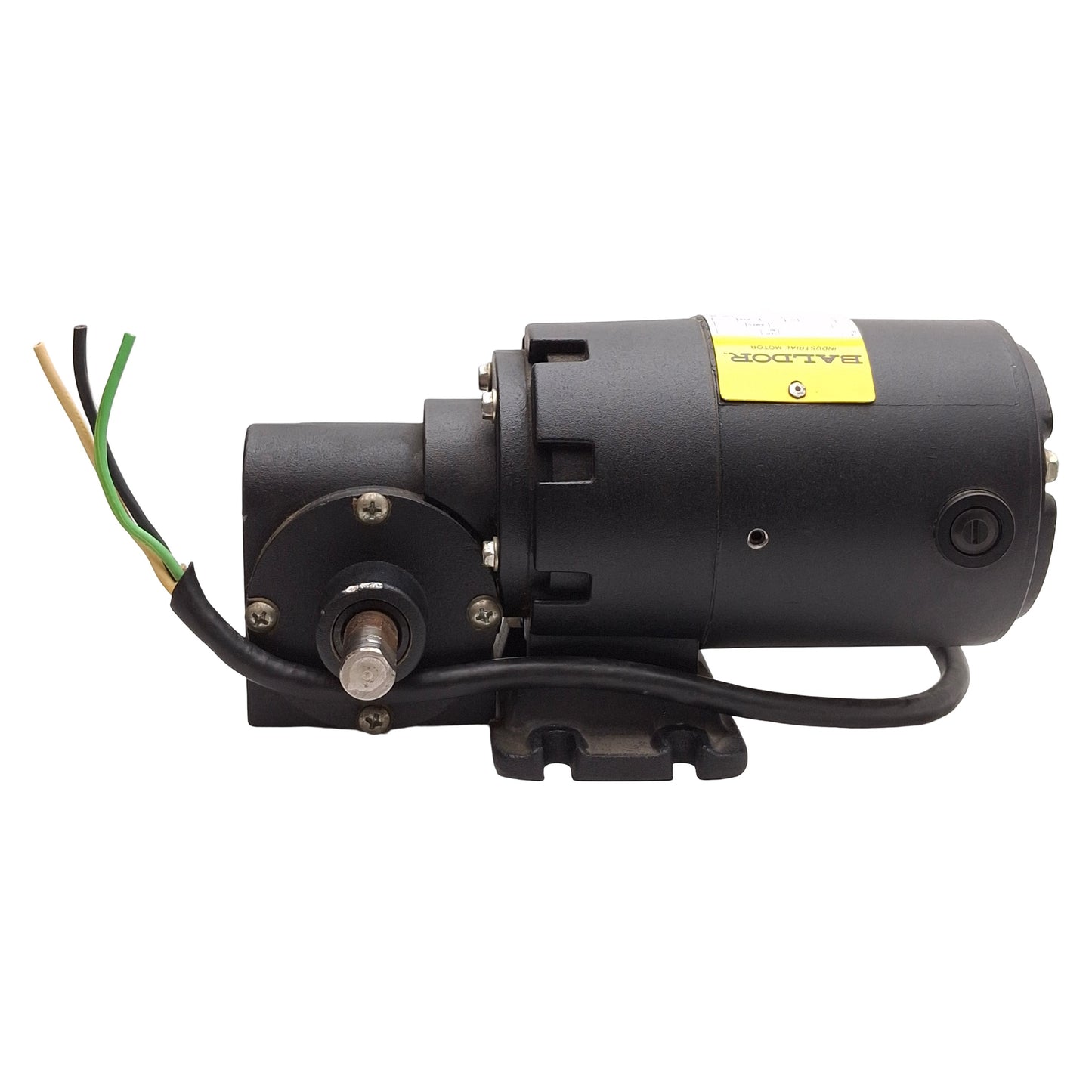 Used Baldor GP3003 DC Gearmotor, 30:1, 1/15HP, 57rpm, 21in-lb, ø1/2in Shaft, 90VDC