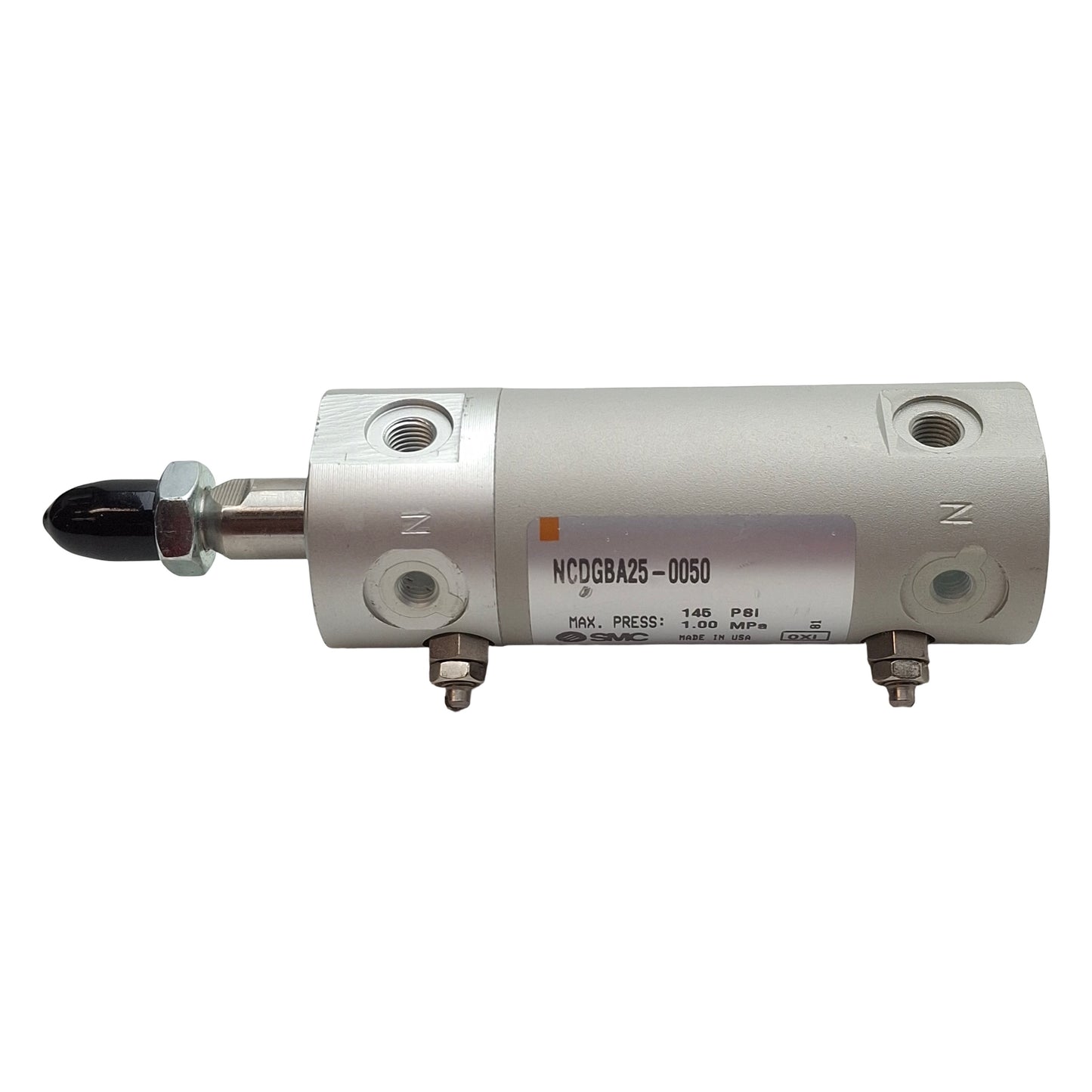New – Open box SMC NCDGBA25-0050 Pneumatic Cylinder ø1in Bore, 1/2in Stroke, #10-32UNF, 145psi