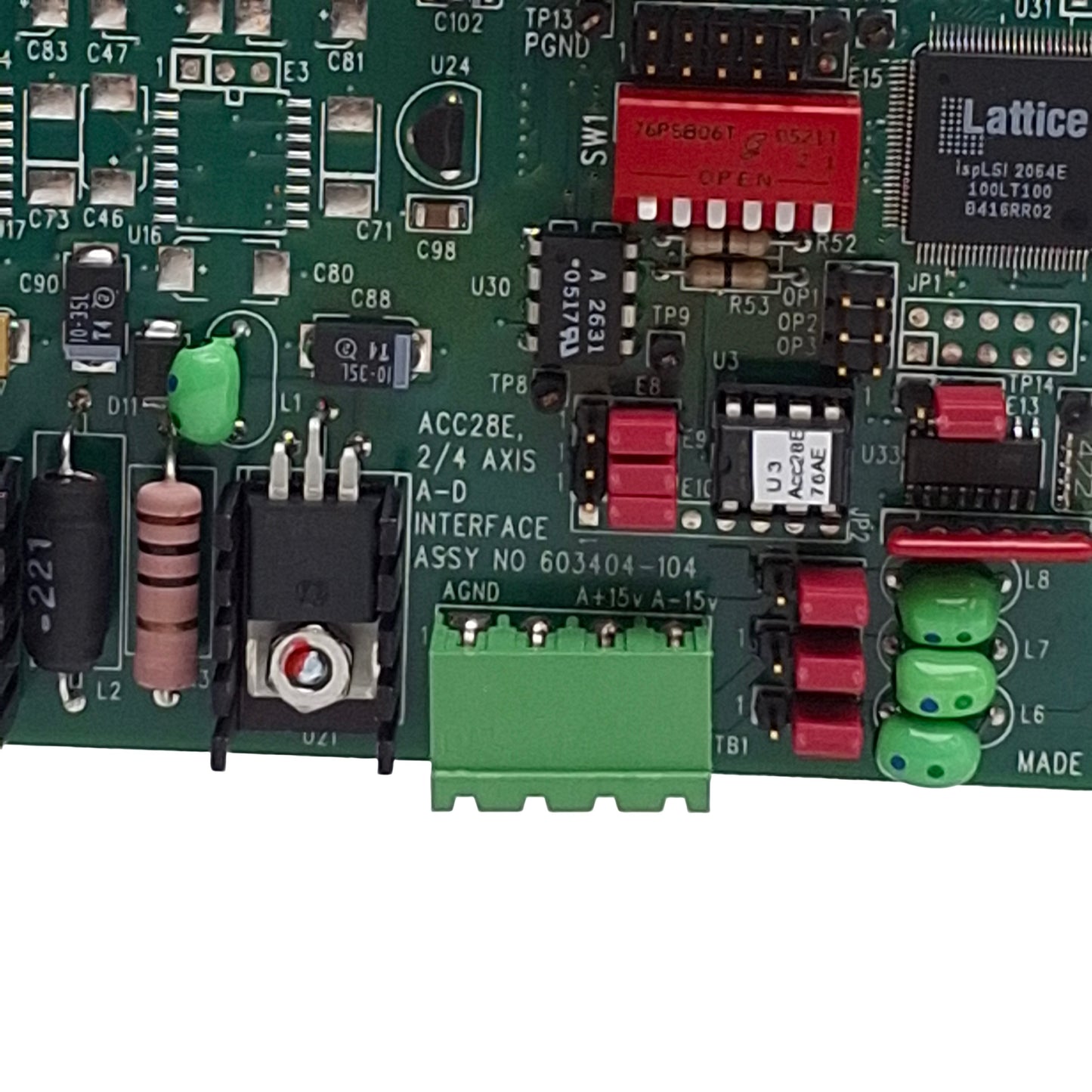 Used Delta Tau ACC28E 603404-104 A/D Converter Input Card, 16-bit, w/ Opt2B