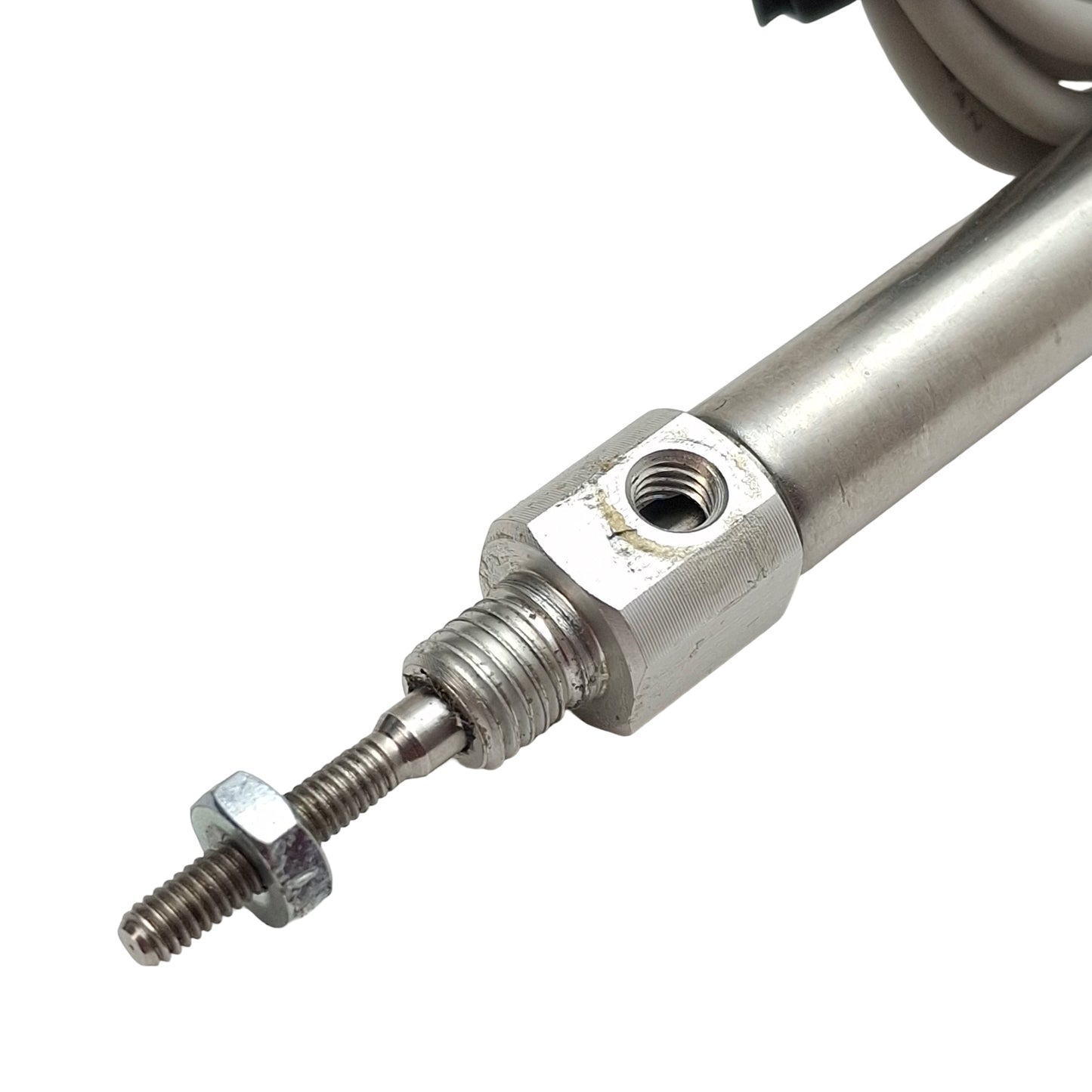 Used SMC NCDJ2WB10-400-H7A1S-X142US Pneumatic Cylinder, ø3/8" Bore, 4" Stroke, 100psi