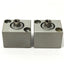 Used Lot of 2 Compact Air S12X18 Pneumatic Cylinders ⌀1/2" Bore, 1/8" Stroke, 125psi
