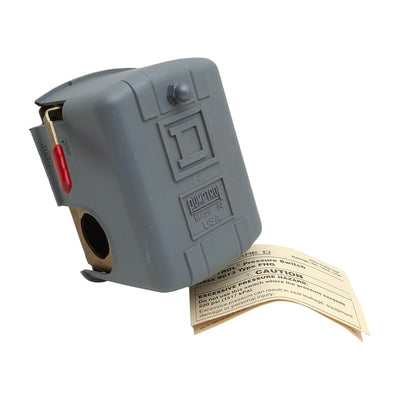 New – Open box Square D 9013FHG12J52X Pneumatic Switch, 2P 3PH, 1/4in NPSF, 125psi, 10A 575VAC