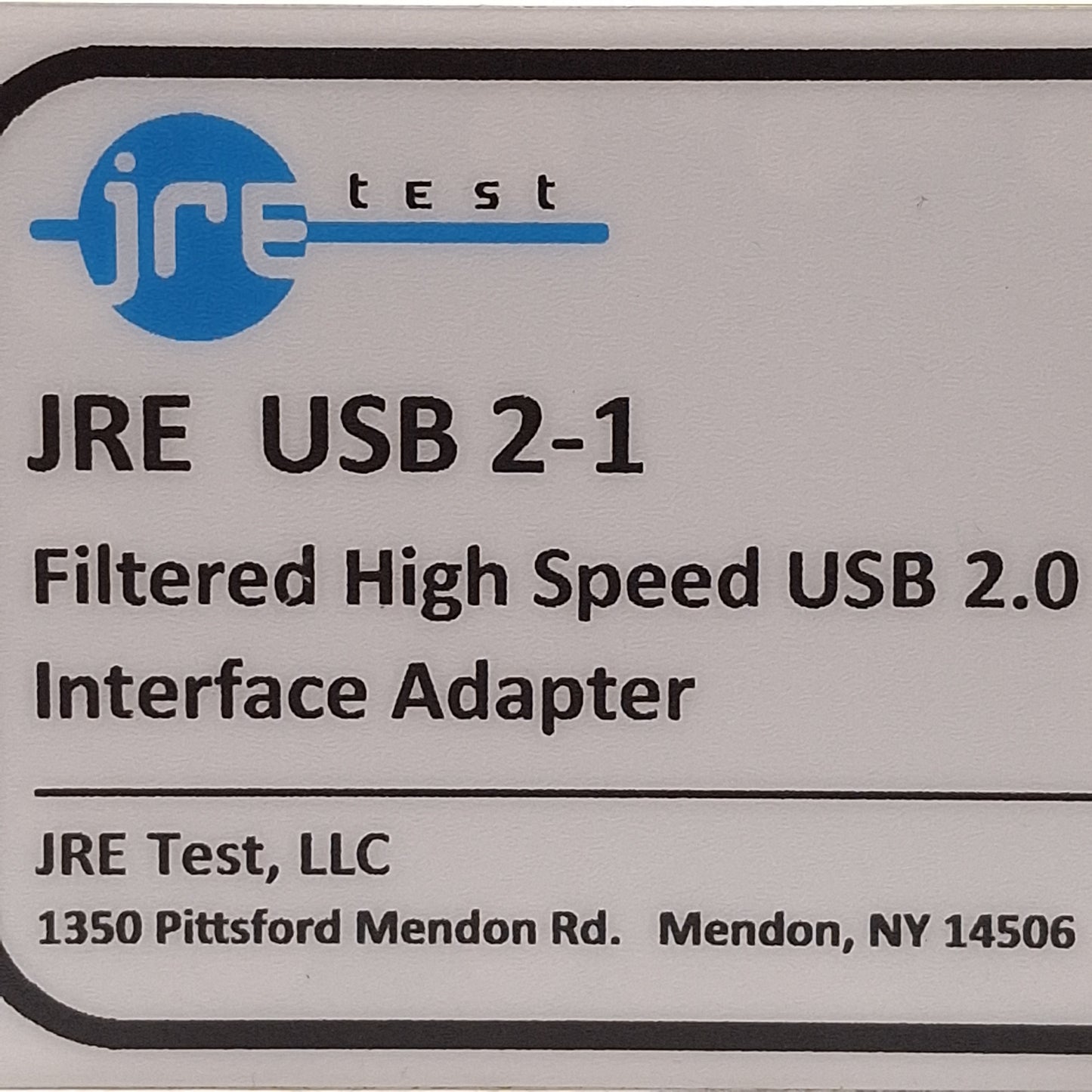 Used JRE Test USB 2-1 Filtered High Speed USB 2.0 Interface Adapter, RF Shielded