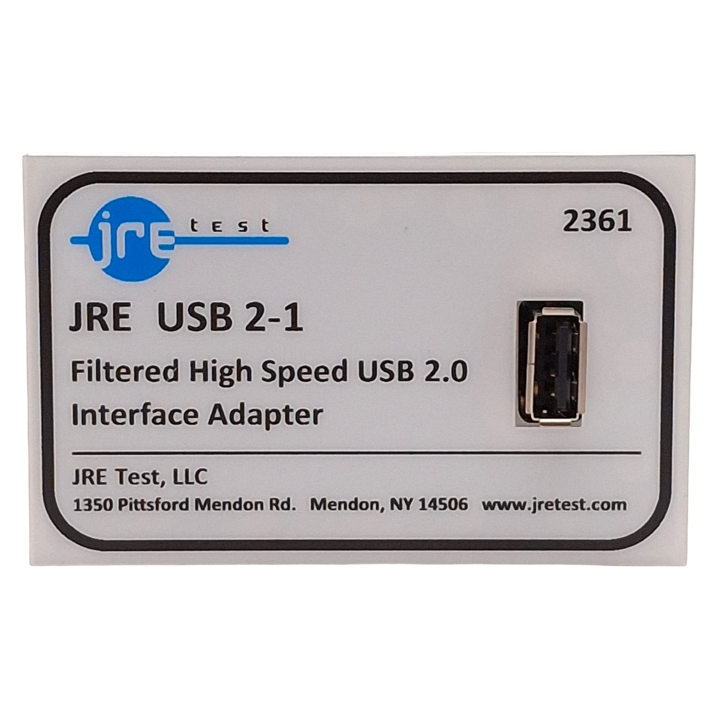 Used JRE Test USB 2-1 Filtered High Speed USB 2.0 Interface Adapter, RF Shielded
