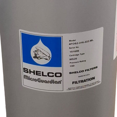 New – Open box Shelco Filters 4FOS2-316-222-ML Filter Housing, 2-High, 2in MNPT, 150psig Max