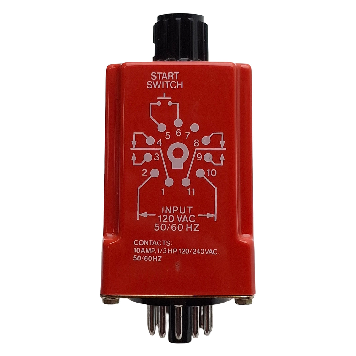 Used NCC T2K-30-461 Solid-State Time Delay Relay, 0.3-30sec Range, 120VAC In, 11-Pin