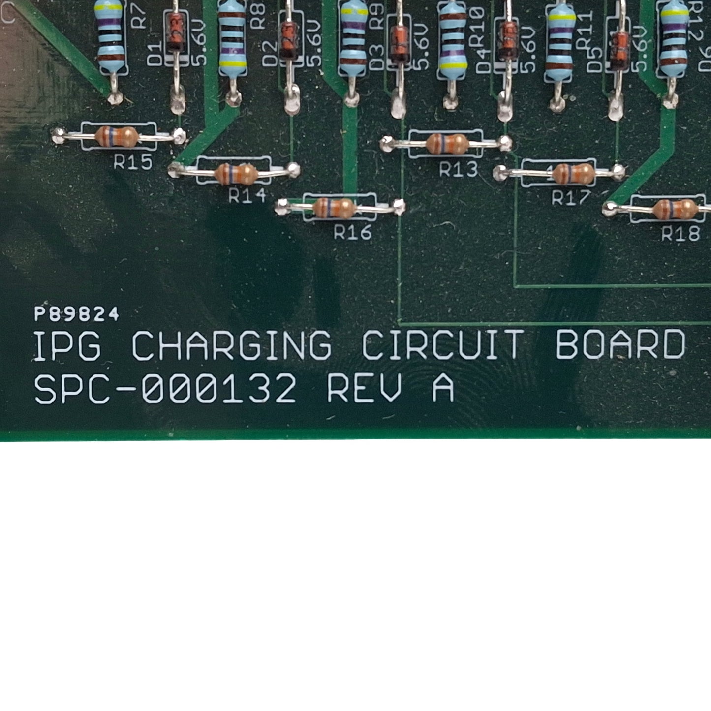 Used SPC-000132 Rev A. Internal Pulse Generator IPG Charging Circuit Board, 6-Station