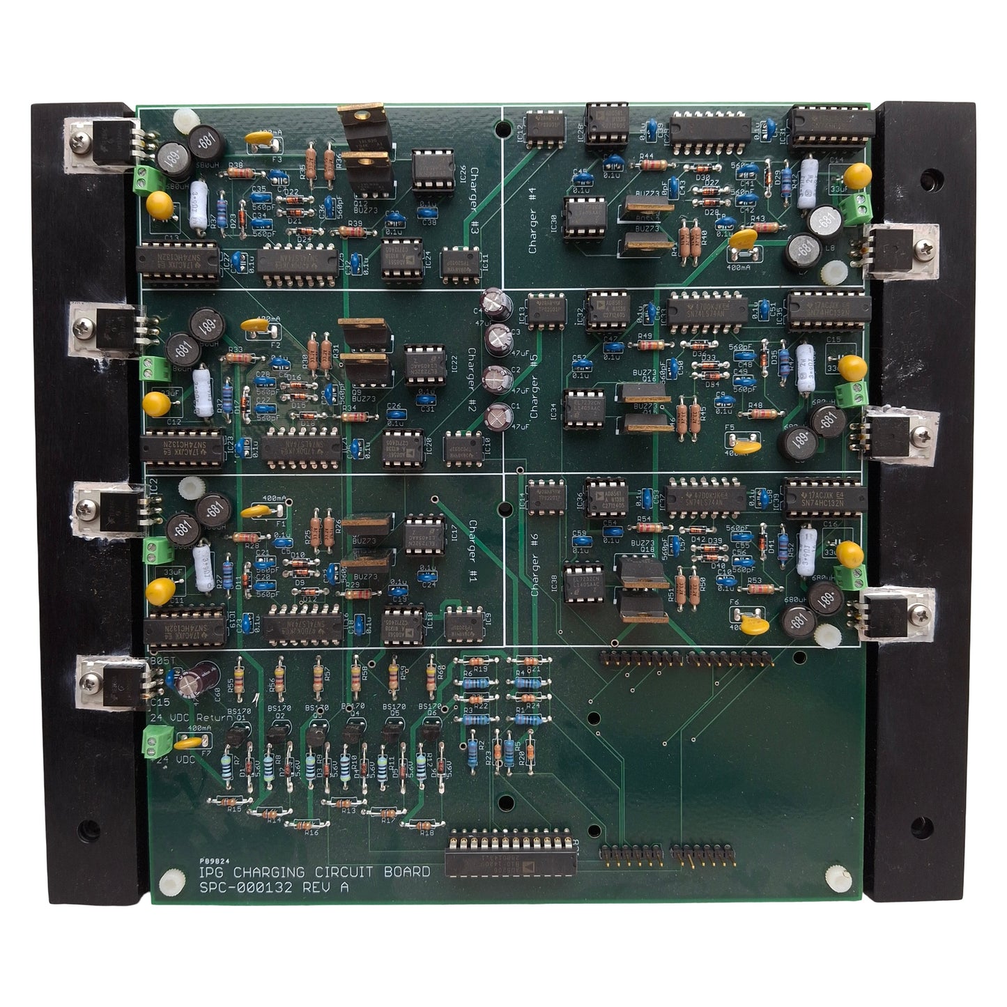 Used SPC-000132 Rev A. Internal Pulse Generator IPG Charging Circuit Board, 6-Station