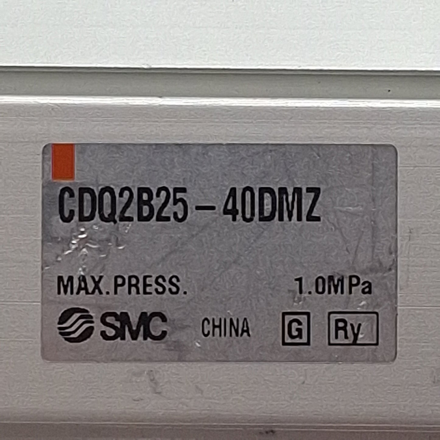 Used SMC CDQ2B25-40DMZ Compact Cylinder, ø25mm Bore, 40mm Stroke, M5 x 0.8, 1.0MPa