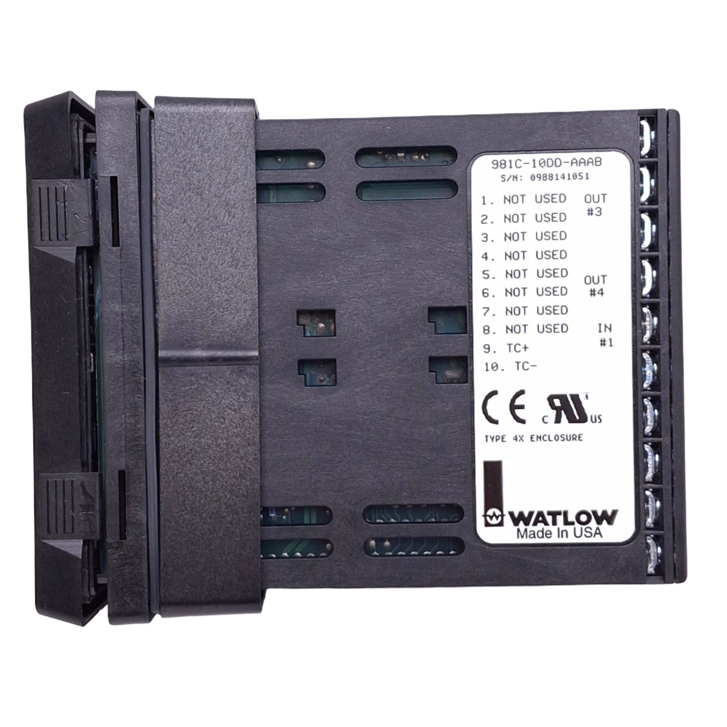 New – Open box Watlow 981C-10DD-AAAB Ramping Temperature Controller, 100-240VAC, 1/8 DIN Panel