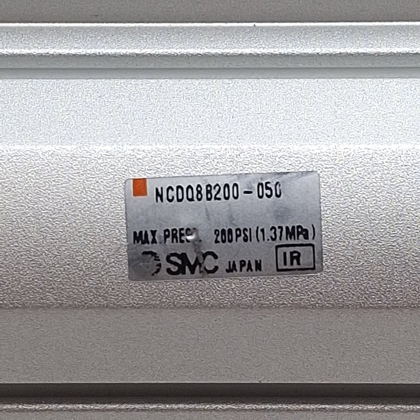 Used SMC NCDQ8B200-050 Compact Cylinder, ø2in Bore, 1/2in Stroke, 1/8in NPT, 200psi