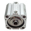 Used SMC NCDQ8B200-050 Compact Cylinder, ø2in Bore, 1/2in Stroke, 1/8in NPT, 200psi