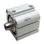 Used SMC NCDQ8B200-050 Compact Cylinder, ø2in Bore, 1/2in Stroke, 1/8in NPT, 200psi