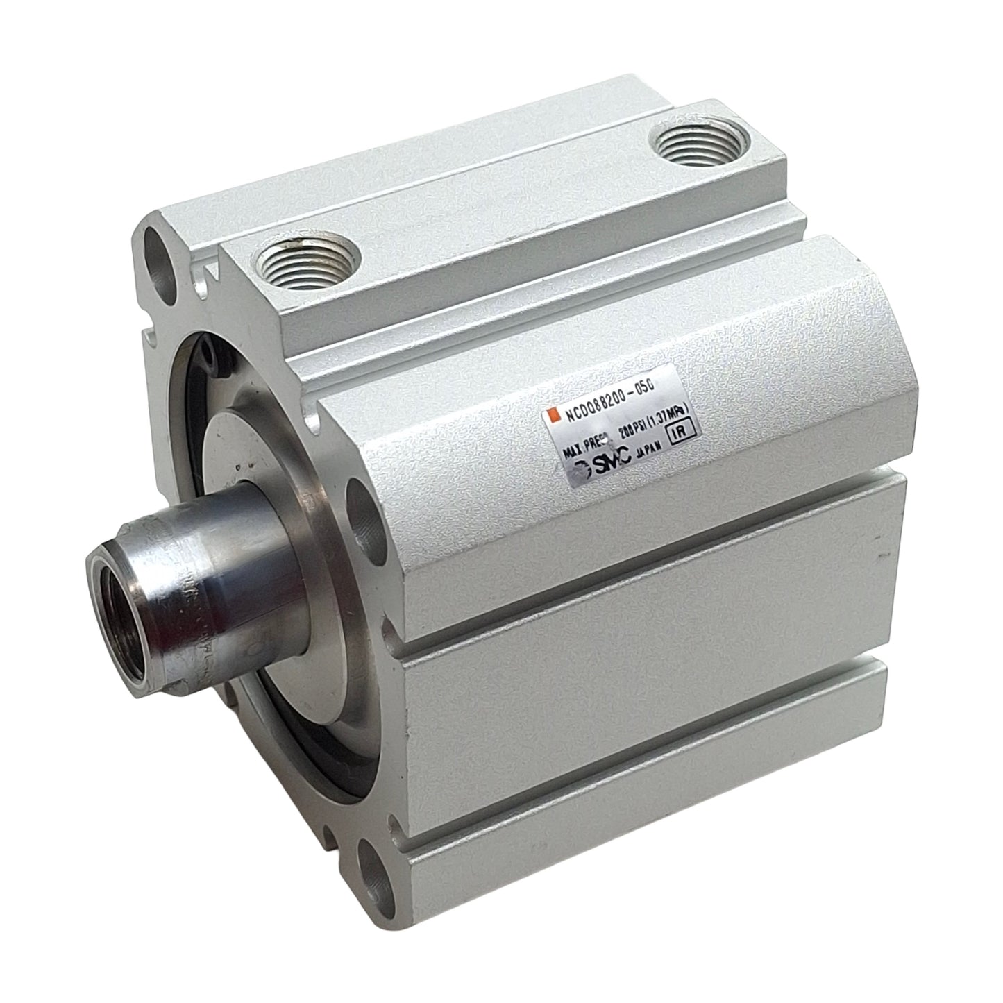 Used SMC NCDQ8B200-050 Compact Cylinder, ø2in Bore, 1/2in Stroke, 1/8in NPT, 200psi