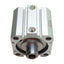 Used SMC NCDQ8B200-050 Compact Cylinder, ø2in Bore, 1/2in Stroke, 1/8in NPT, 200psi