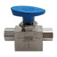 Used Hoke 7165F4Y Stainless Steel Ball Valve, 3-Way, 1/4in NPT Female, 500psi, 0.57Cv