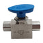 Used Hoke 7165F4Y Stainless Steel Ball Valve, 3-Way, 1/4in NPT Female, 500psi, 0.57Cv