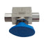 Used Hoke 7165F4Y Stainless Steel Ball Valve, 3-Way, 1/4in NPT Female, 500psi, 0.57Cv