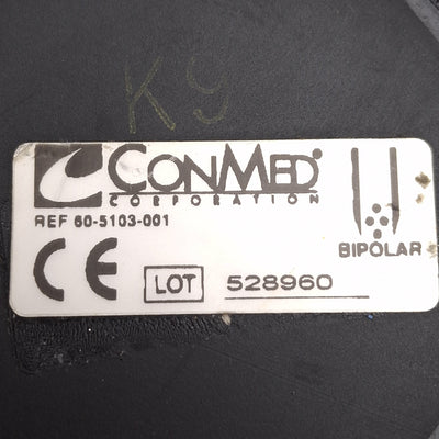 Used ConMed 60-5103-001 Splashproof Bipolar Omni-Directional Footswitch, 10ft Cable