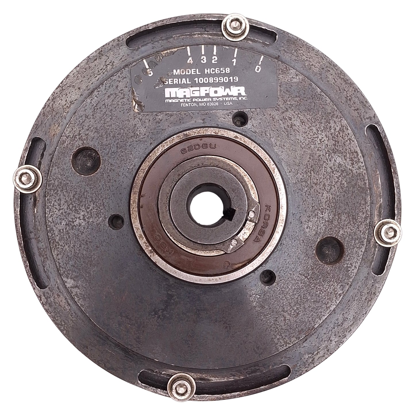 Used Magpowr HC658 Perma-Tork Clutch Brake ø0.6in Bore, 0-5inlb Torque, 1/4-20 UNC