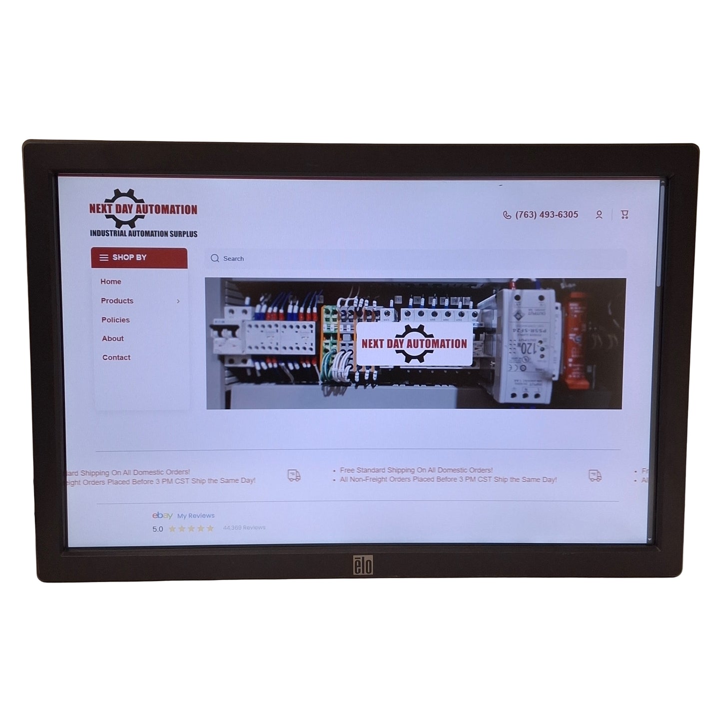 Used Elo ET1900L-8CWA-1-GY-G Touchscreen Monitor, 19in TFT LCD, 1440x900, VGA, DVI