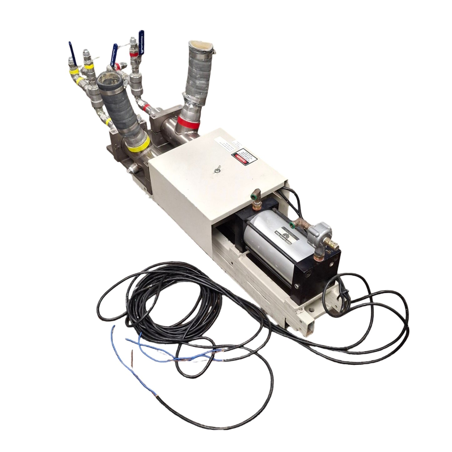 Used Liquid Controls Corp Two Component Dispensing Valve 2in OD Tube Inlet, 1:1 Ratio