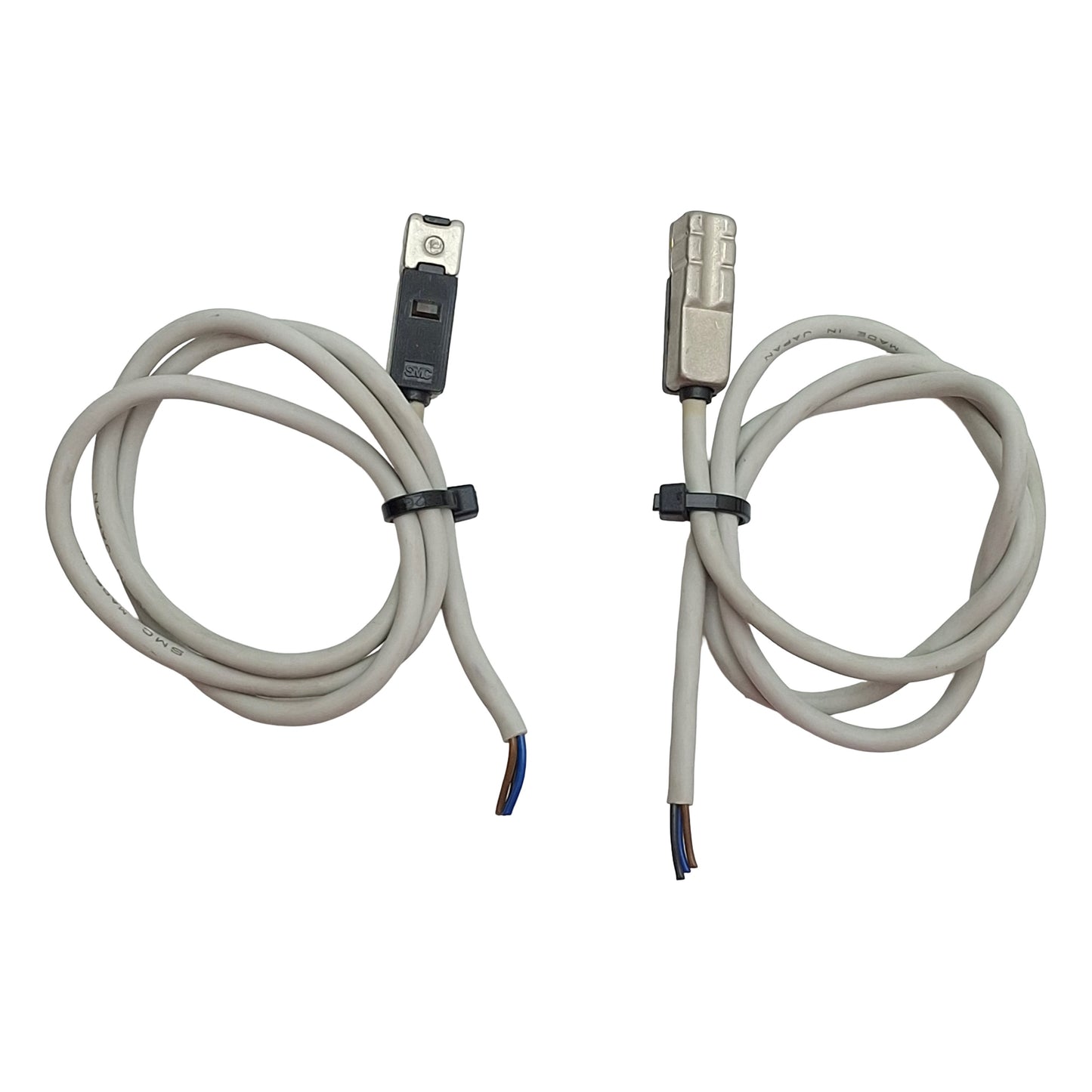 Used Lot of 2 SMC D-G79 Solid-State Auto Switch, NPN, 28VDC 40mA, 3-Wire Leads, 0.45m