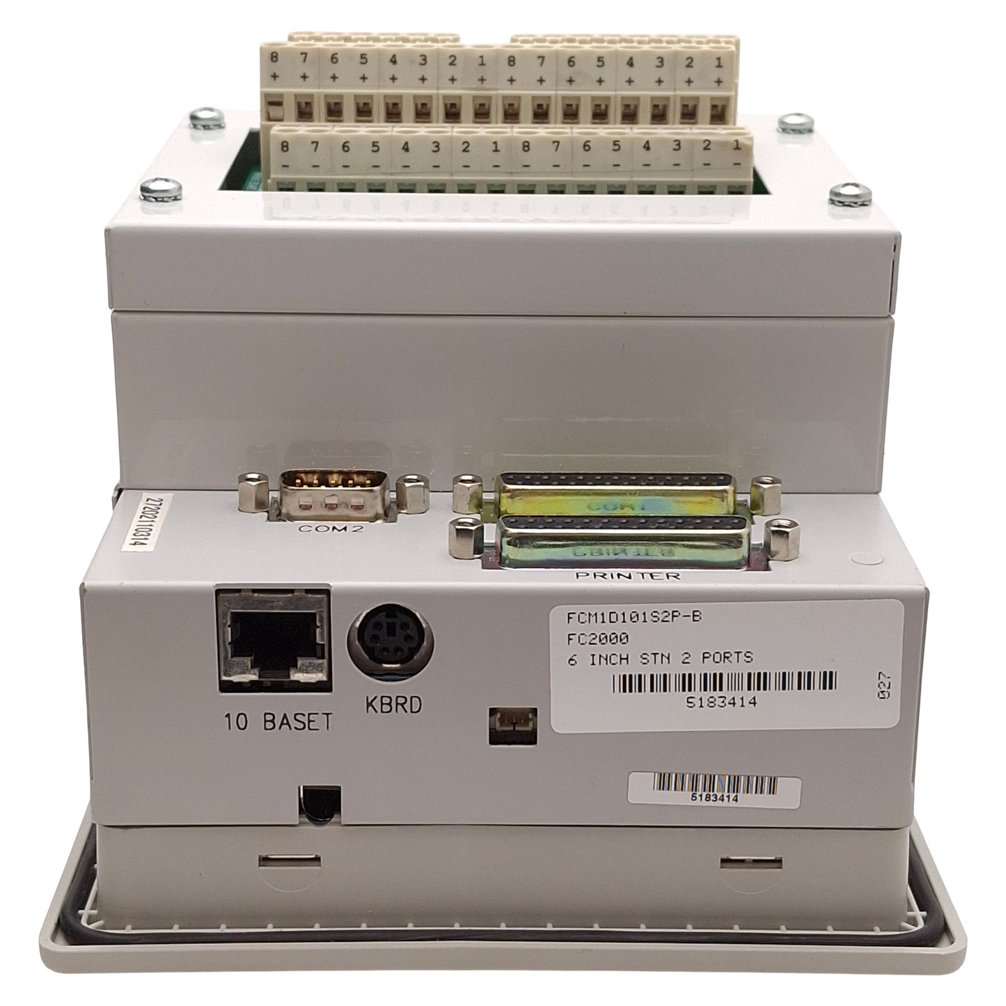 Used CyboCon FCM1D101S2P-B Operator Interface Panel, 6in STN, PS/2, RJ45, 24VDC